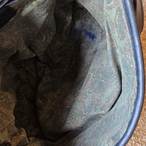 Vintage ALDO Leather Shoulder Bag Purse Black Y2K 90s Satchel Buckle Minimalist - Picture 6 of 10